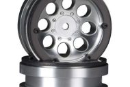Axial 1.9 8 Hole Beadlocks - Satin Chrome (2pcs) AX8088